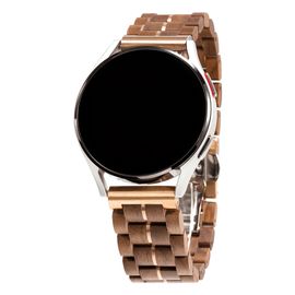 VOWOOD Galaxy Watch Strap - Walnut (20mm/22mm) / Natural Wood Handcrafted Wood Strap, Walnut Wood, Ultra-light, Oil-coated Waterproof - Made In Korea