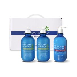 Pogonia Himalayan Moringa 3-Piece Hair Gift Set (2 Shampoos + 1 Treatment), Natural Ingredients - Made in KOREA