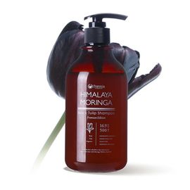 Pogonia Himalayan Moringa Black Tulip Hair Shampoo 500ml, Hair Nutrition, Scalp Cleansing, Moisturizing and Softening, Fragrance, 36 Natural Ingredients- Made in KOREA