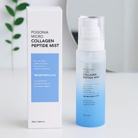 Pogonia 1,000 Da Collagen Firming Mist 100ml – Deep Absorption Fish Collagen + Ceramide + Hyaluronic Acid | Triple Peptide Anti-Aging Soothing Spray for Hydration, Elasticity & Barrier Care _ Made in KOREA