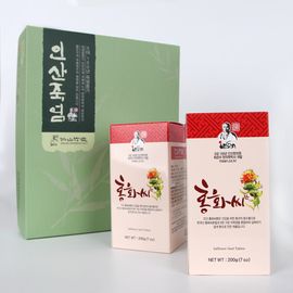 [INSAN BAMBOO SALT] Insanga Safflower Seed Pill Gift Set 200g × 2 – Korean Safflower Seeds for Arteriosclerosis, Osteoporosis, Bone Health, and Linoleic Acid – Made in Korea