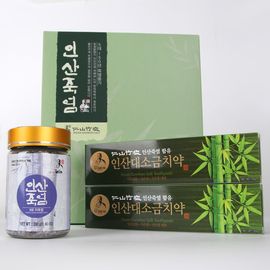 [INSAN BAMBOO SALT] 9x Roasted Purple Bamboo Salt Solid Gift Set _ Premium Health Gift, Mineral Rich Salt & Oral Care _ Made in Korea