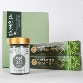 [INSAN BAMBOO SALT] 9x Roasted  Bamboo Salt Solid Gift Set _ Premium Health Gift, Mineral Rich Salt & Oral Care _ Made in Korea
