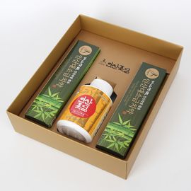 [INSAN BAMBOO SALT] 3x Roasted Bamboo Salt Powder + Bamboo Salt Toothpaste Gift Set – Premium Alkaline Health Salt & Oral Care _ Made in Korea