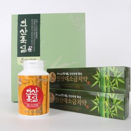 [INSAN BAMBOO SALT] 3x Roasted Bamboo Salt Powder + Bamboo Salt Toothpaste Gift Set – Premium Alkaline Health Salt & Oral Care _ Made in Korea