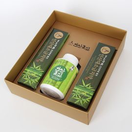 [INSAN BAMBOO SALT] 1 x Roasted Bamboo Salt Powder + Bamboo Salt Toothpaste Gift Set – Premium Alkaline Health Salt & Oral Care