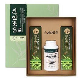 [INSAN BAMBOO SALT] Insanga Sarijang Herbal Pill Gift Set – Traditional Herbal Health Supplement & Oral Care Set – Made in Korea