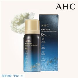 AHC Masters Cream to Sun Sherbet (Sunscreen) 60g (SPF50+ PA++++), UV protection, Ice Bubble Cooling, Brightening, Vitamin water-soluble Collagen, Pak Seri sunscreen _ Made in Korea