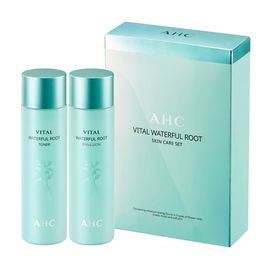 AHC Vital Waterful Root Skin Care 2-Piece Set (Toner 140ml + Emulsion 140ml), Brightening, Wrinkle Care, Dual Functional Skin Hypoallergenic Cosmetics _ Made in Korea