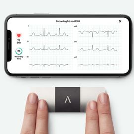 Omron Alivecore Electrocardiograph Kardia Mobile 6l, FDA CE approved, atrial fibrillation, tachycardia, bradycardia, normal rhythm analysis, hair Holter electrocardiograph