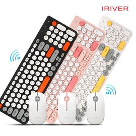 iRiver Wireless Design Keyboard Mouse Set EQwear-Q75, 96Key, Low-noise keyboard, Silent optical mouse, 20M wireless distance, Silicone key skin provided