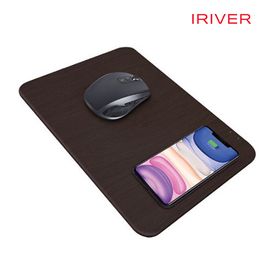 iRiver 15W High-Speed Wireless Charging All-in-one Mouse Pad Walnut IHW-MP20, C-Type charging, pollution-resistant PU material, non-slip, 0.5cm slim design