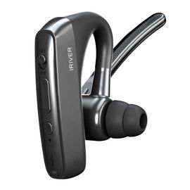IRIVER Hands-Free Bluetooth Earset ITW-V6 – Wireless&Flexible Earpiece, Hands Wind Noise Canceling Headphones, Adjustable & Reversible Mic, Water-Resistant Build