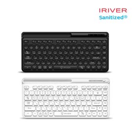 iRiver Anti-bacterial 99.9% Bluetooth Keyboard MEDIC-BK5, Portable Mini keyboard up to 20M, Multi-Pairing for up to 3 devices, low noise keyboard, silicone key skin provided