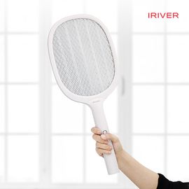 iRiver Rechargeable Electric Mosquito Swatter MK-12W, 3-layer safety net, high-purity aluminum electric net, 2-layer safety device, usable for about 1 month, C-Type charging, must havel outdoor item