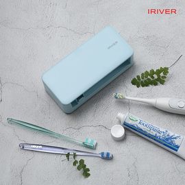 iRiver Household Wired Dual Toothbrush Sterilizer TM-7800U, UVA/UVC-LED sterilization, toothbrush razor tongue cleaner, multi-functional toothbrush holder, separate cleaning, C-Type cable port support