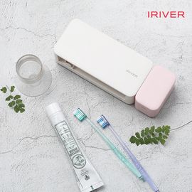 iRiver Household Wired Dual Toothbrush Sterilizer TM-7800U, UVA/UVC-LED sterilization, toothbrush razor tongue cleaner, multi-functional toothbrush holder, separate cleaning, C-Type cable port support