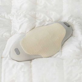 VITAGRAM Air Lift Heated Lumbar Pillow Ergonomic C-Curve Memory Foam Back Stretcher with Vibration M..