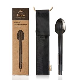 [JEISON] Black Titanium Carry-On Cutlery Set BTO2 