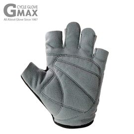 [BY_Glove] GMS10047 G-Max Soft Cycle Bicycle Half Finger Gloves, Mesh Material Absorbs Sweat, Strengthens Ventilation, Cushions Shock with Memory Foam Cushion_Black