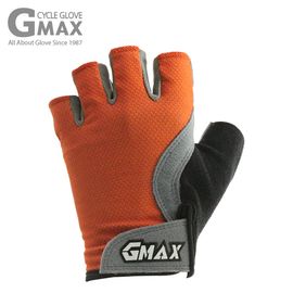 [BY_Glove] GMS10047 G-Max Soft Cycle Bicycle Half Finger Gloves, Mesh Material Absorbs Sweat, Strengthens Ventilation, Cushions Shock with Memory Foam Cushion_Orange