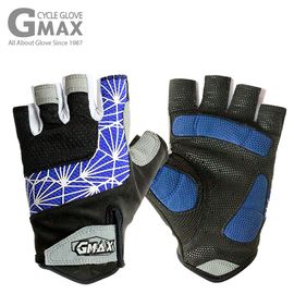 [BY_Glove] GMS10049 Gmax Net Cycle Half Finger Gloves, Mesh Material Absorbs Sweat, Strengthens Ventilation and Reduces Shock with chamois and rubber cushions_Blue