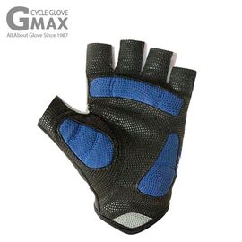 [BY_Glove] GMS10049 Gmax Net Cycle Half Finger Gloves, Mesh Material Absorbs Sweat, Strengthens Ventilation and Reduces Shock with chamois and rubber cushions_Blue
