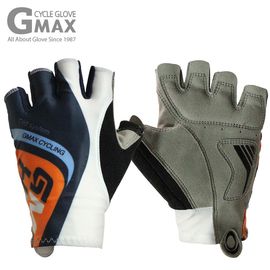 [BY_Glove] GMS10051 Gmax Slip_on Cycle Half Finger Gloves, Lycra Material Enhances Mobility and Elasticity and Reduces Shock with chamoud and rubber cushions_Blue