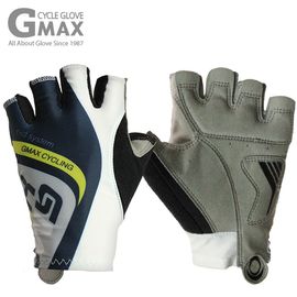 [BY_Glove] GMS10051 Gmax Slip_on Cycle Half Finger Gloves, Lycra Material Enhances Mobility and Elasticity and Reduces Shock with chamoud and rubber cushions_Navy