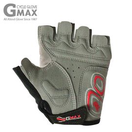 [BY_Glove] GMS10052 Gmax Fire Cycle Half Finger Gloves, Lycra Material Enhanced ventilation and elasticity and Reduces Shock with chamoud and rubber cushions_Red