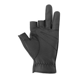 [BY_Glove] GMS10079 G-Max Neo Fishing 3 CUT (3 cuts) half gloves, Functional Genuine Reinforced Lycra Fabric, High-Quality Synthetic Leather, 3-cut Fishing Gloves, angling_Black