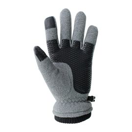 [BY_Glove] GMS20030 G-Max Koala Smart Winter Gloves, Cachion Raised Fabric and Silicone Double Patch, Microfiber Lining Insulating Warm Gloves, Winter Gloves_Gray