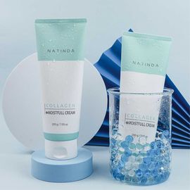 Natinda Collagen Moisture Refilling Cream 200g, moisturizing, elasticity care cream, contains 15,000ppm of collagen, strengthens skin barrier, contains 3 types of peptides, certified as non-irritating - Made in Korea