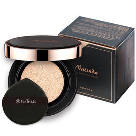 Natinda Aura Perfect Cover Cushion_Refill included, SPF 50+ /PA++++, wrinkle care, skin Brightening, UV protection triple functional cushion - Made in Korea