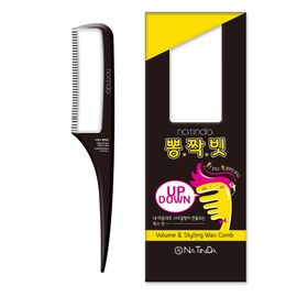 Natinda Volume & Styling Wax Comb, Wax application hair comb, easy hair styling, natural solid wax, portable case - Made in Korea