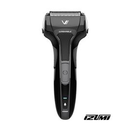 IZUMI 3-Blade Reciprocating Electric Shaver IKR-2200, waterproof rating IPX7, dry & wet shaving battery life, 35 minutes use, Pop-up trimmer free voltage