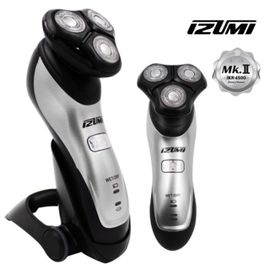 IZUMI Lipix Triple-blade Electric Razor IKR-4500, Waterproof rating IPX7 Dry & wet shaving Lithium-ion battery 4 hours charging 60 minutes use Pop-up trimmer Free Voltage - Made in Japan