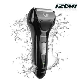 IZUMI S-DRIVE 2-Blade Waterproof Reciprocating Electric Shaver IKS-2000, waterproof rating IPX7 dry & wet shaving, pop-up trimmer