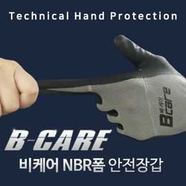 HANDMAX B-Care Anti-Stenosis Gloves NO.115, Tear, Knurled Perforated Line Gloves, Nylon, Spandex, NBR Foam Coating