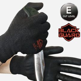 HANDMAX Black Guard Stab-proof Gloves NO.519, Stab Protection Gloves, Cut 5 cut-proof gloves, Stainless Steel Yarn, reinforced polyethylene yarn (HPPE), Ntrile Foam coating, cut level E, 13G