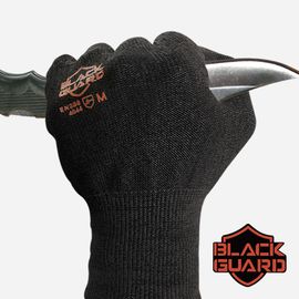 HANDMAX Black Guard Stab-Proof Gloves NO.518, Stab Protection Gloves, cut 5 cut-proof gloves, stainless steel yarn, reinforced polyethylene yarn (HPPE), PU coating, cut level E, 13G