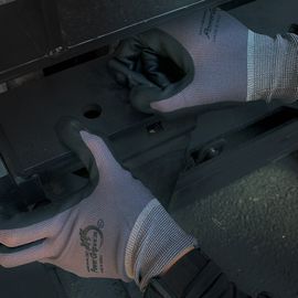 HANDMAX Power Grip 707 NO.707, 10 pairs, Nylon, Nitrile Foam Coated Gloves, Multi-purpose Non-slip gloves, 13G