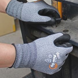 HANDMAX Power Grip Multi Gloves Special - Gray NO.704 (10 pairs) Nitrile foam coating, Melange yarn, 13G, smartphone touch