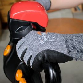 HANDMAX Power Grip Multi Gloves Special - Gray NO.704 (10 pairs) Nitrile foam coating, Melange yarn, 13G, smartphone touch