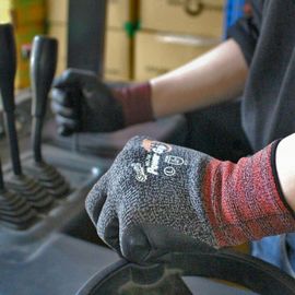 HANDMAX Power Grip Multi Gloves Special-Black NO.704 (10 pairs), Nitrile foam coating, Melange yarn, 13G, smartphone touch - Made in Korea