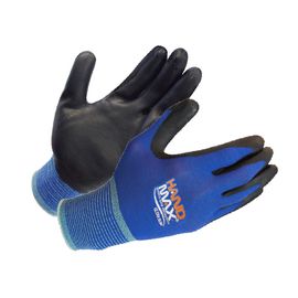 HANDMAX Ultra Slim Multipurpose Safety Gloves NO.101, 10 Pairs, Nylon yarn, Thinnest Nitrile Foam Coated Gloves, 18G