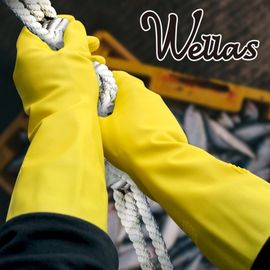 HANDMAX Wellas NO.309, Natural Rubber Latex + Cotton Coating Lining, Length 32cm, Thickness 0.55mm