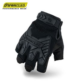 IRONCLAD Tactical Impact Fingerless Impact Gloves, Vibration, Shockproof Gloves, Military, Shooting Gloves, Air Mesh, Inner Sheath - Nylon, Polyurethane, Polyester / Outer Sheath - TPR Pad