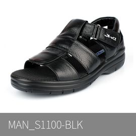 [Dr.K] Mens Walking Sandals Shoes S1100-BLK-Comfortable Arch Support, Plantar Fasciitis Heel Pain Relief-Made in Korea