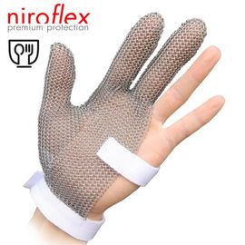 NIROFLEX Metal Chainmail Glove, 3 Fingers/Cloth Type, KFDA (Ministry Of Food And Drug Safety) Certification, CE, Cut-Resistant Glove, Stainless Steel Rings NIROFLEX Metal Chainmail Glove, 3 Fingers/Cloth Type, KFDA (Ministry Of Food And Drug Safety) Certification, CE, Cut-Resistant Glove, Stainless Steel Rings